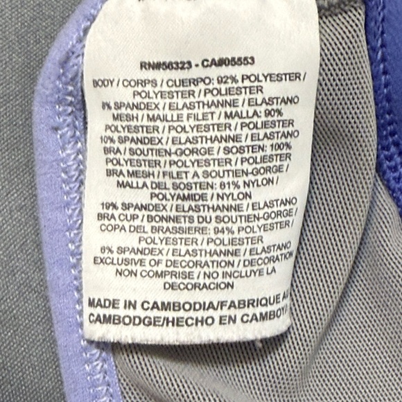 Nike Size M Women's Lavender/Blue Sports Bra - Picture 14 of 15